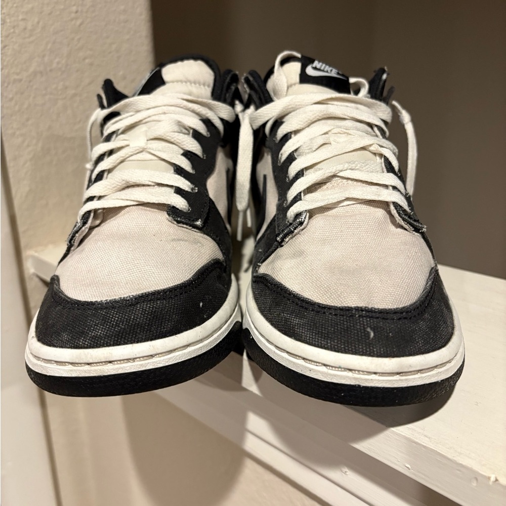 Nike Dunk Mid 'Panda' Sail/Black-Sail-Black Canvas DV0830-102 Mens Size 10.5 - Picture 9 of 9